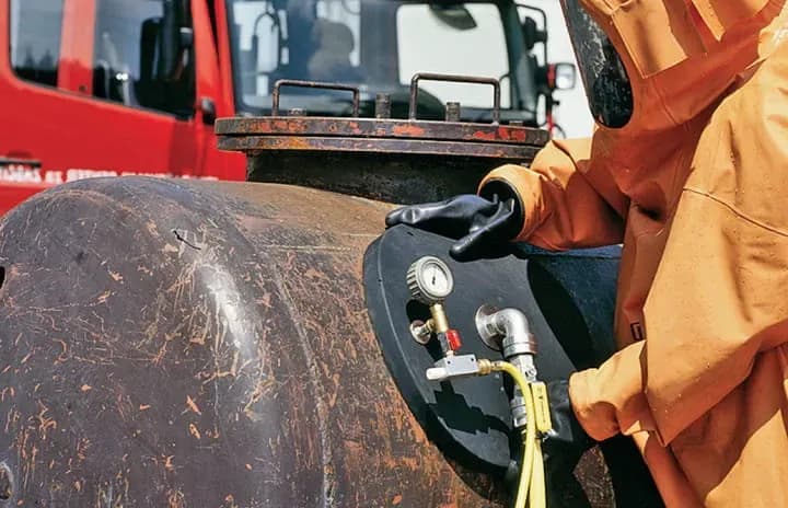 Sellado de tanques perforados